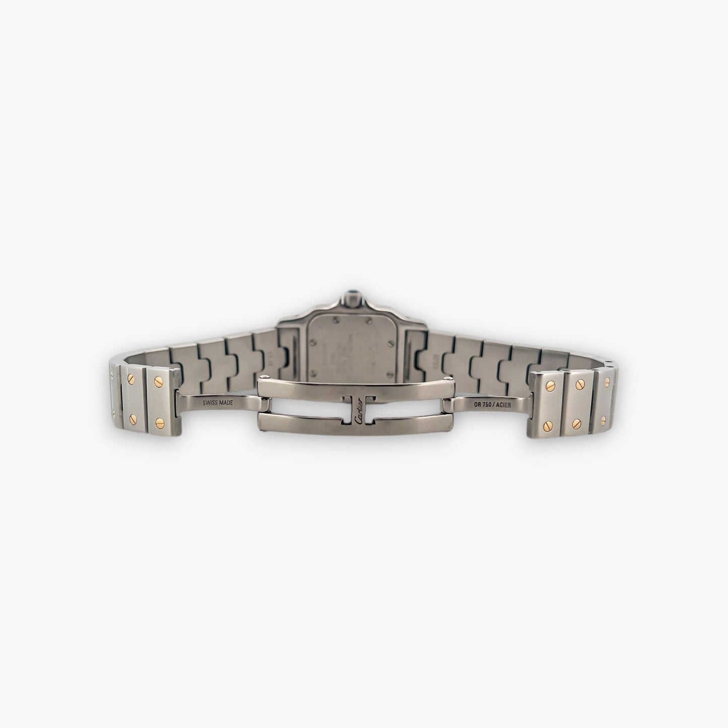 Reloj de quarzo vintage Cartier modelo Santos Galbée de mujer realizado en Acero y Oro de 18kt. Relojes Cartier de segunda mano baratos en Barcelona. 