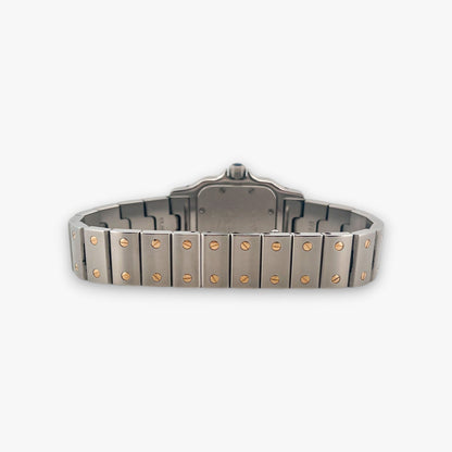 Reloj de quarzo vintage Cartier modelo Santos Galbée de mujer realizado en Acero y Oro de 18kt. Relojes Cartier de segunda mano baratos en Barcelona. 