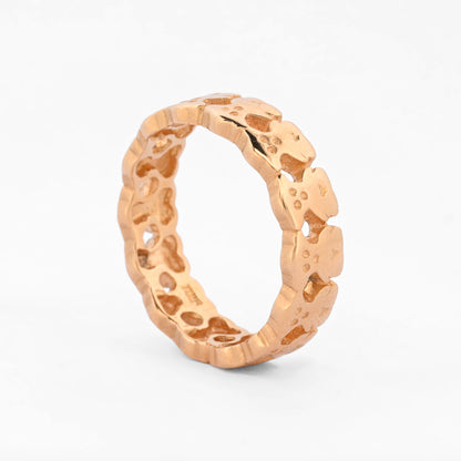 Comprar anillo original de TOUS realizado en oro amarillo y todo el anillo esta formado por osos.Joyas Tous baratas.