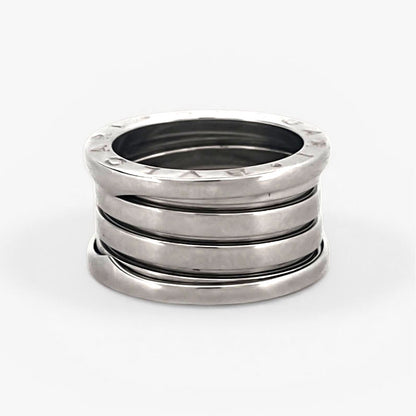 Comprar anillo de la colección B.zero1 de la firma BVLGARI en oro blanco de 18kt de 5 bandas. Joyas Bvlgari baratas. Joyería Ian'Or. Envío Gratis.