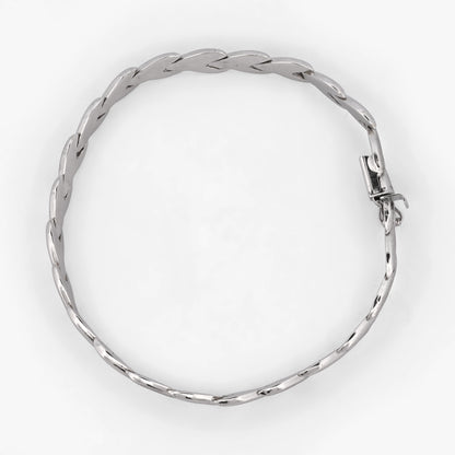 Comprar pulsera realizada en oro blanco de 18kt. Esta pulsera dispone de cierre de cajón con brazo de seguridad. Joyería segunda mano Barcelona.