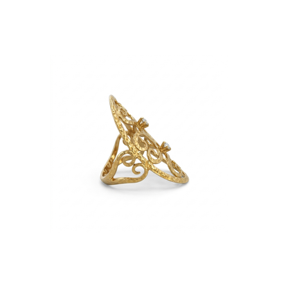 Comprar anillo original de TOUS realizado en oro amarillo de 18kt de la colección grain con 2 diamantes en la parte central. Joyas de Tous de oro baratas en Bcn.