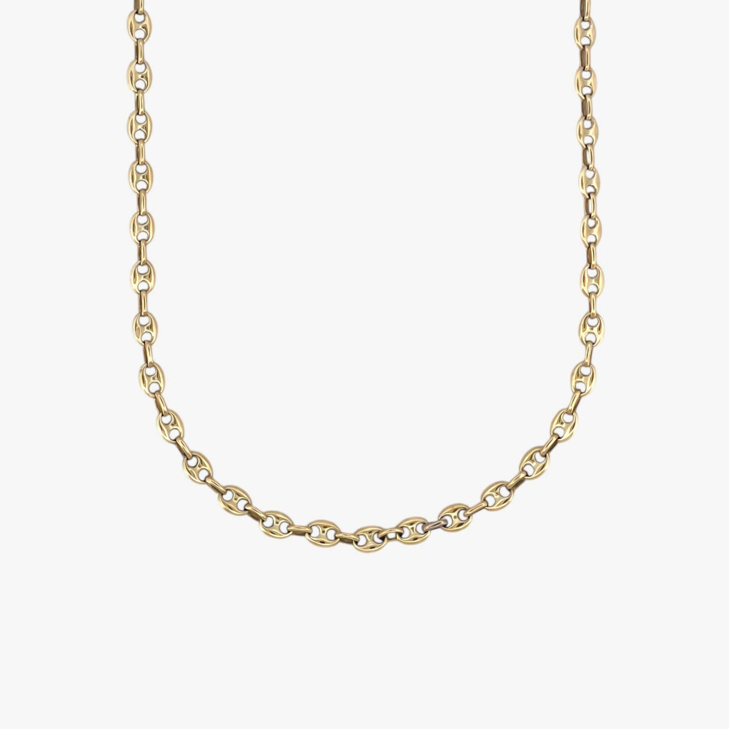 Comprar collar de oro amarillo de 18kt de cadena de calabrote. La cadena mide 62cm de largo y tiene un grosor de 5,32mm. Dispone de un cierre tipo mosquetón.Dispone de un cierre tipo mosquetón. Ian'Or.