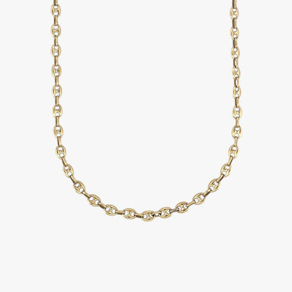 Comprar collar de oro amarillo de 18kt de cadena de calabrote. La cadena mide 62cm de largo y tiene un grosor de 5,32mm. Dispone de un cierre tipo mosquetón.Dispone de un cierre tipo mosquetón. Ian'Or.