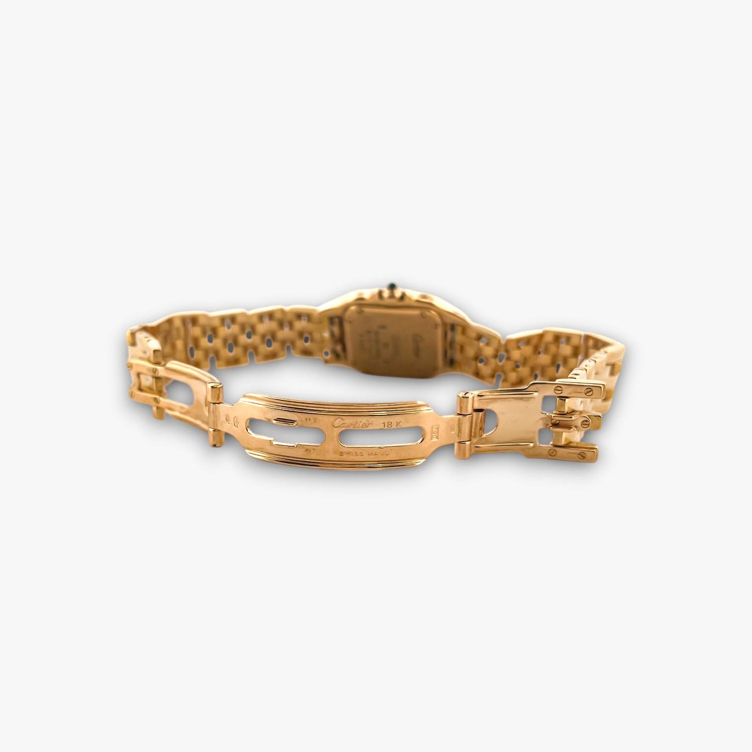 Panthère de Cartier original realizado en oro de 18k (medida lady). Estuche original. Compro oro. Barcelona. IAN'OR.
Muy buen estado con leves marcas de uso.