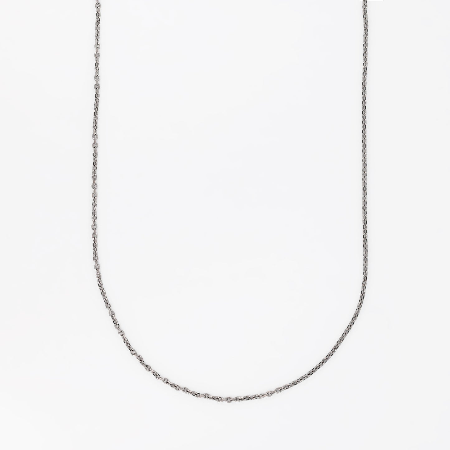 Cadena forzada oro blanco 18kt - 43cm - 16519GM