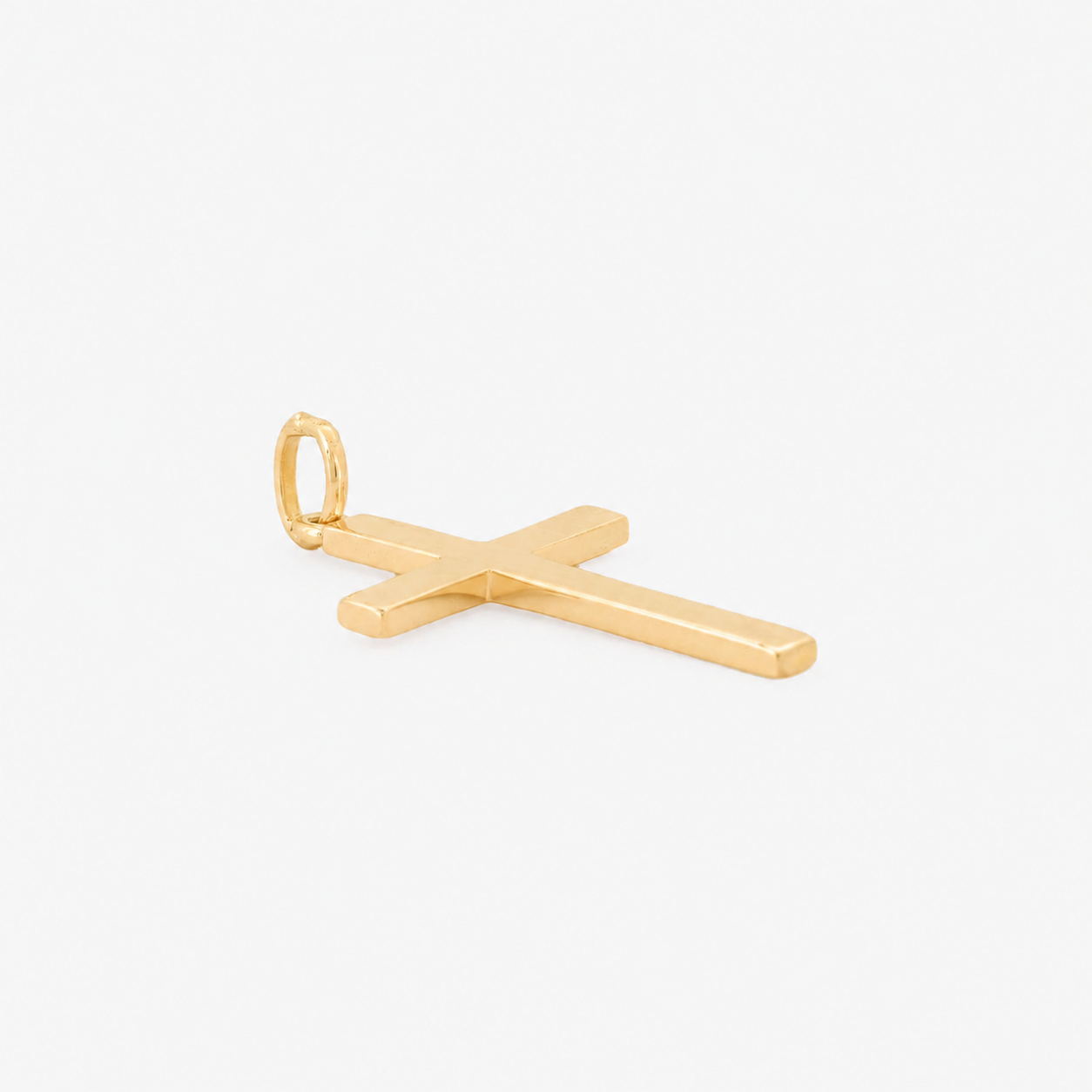 Colgante cruz lisa oro amarillo 18kt -16666GM