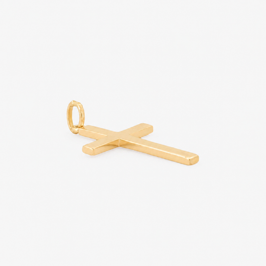 Colgante cruz lisa oro amarillo 18kt -16666GM