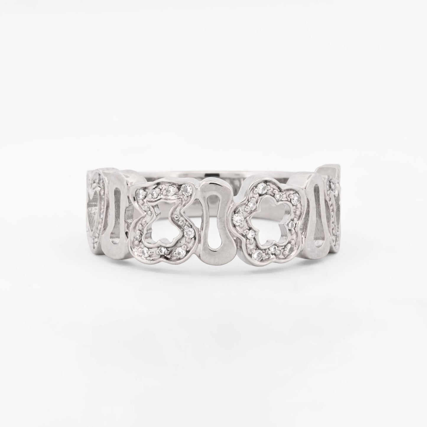 Anillo Tous oro blanco 18k y diamantes- 16711GM