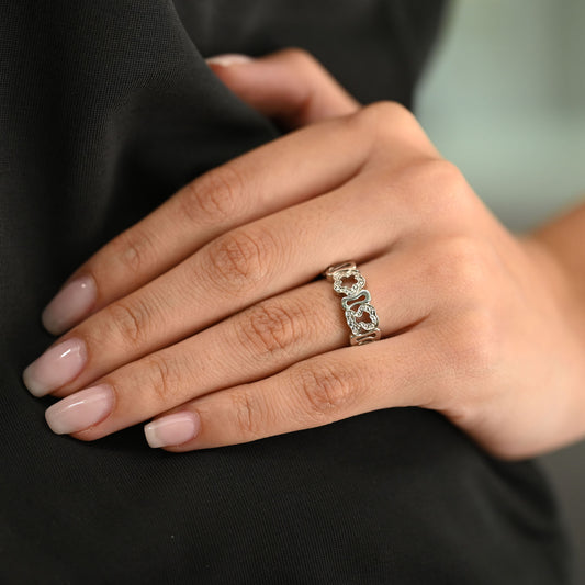 Anillo Tous oro blanco 18k y diamantes- 16711GM