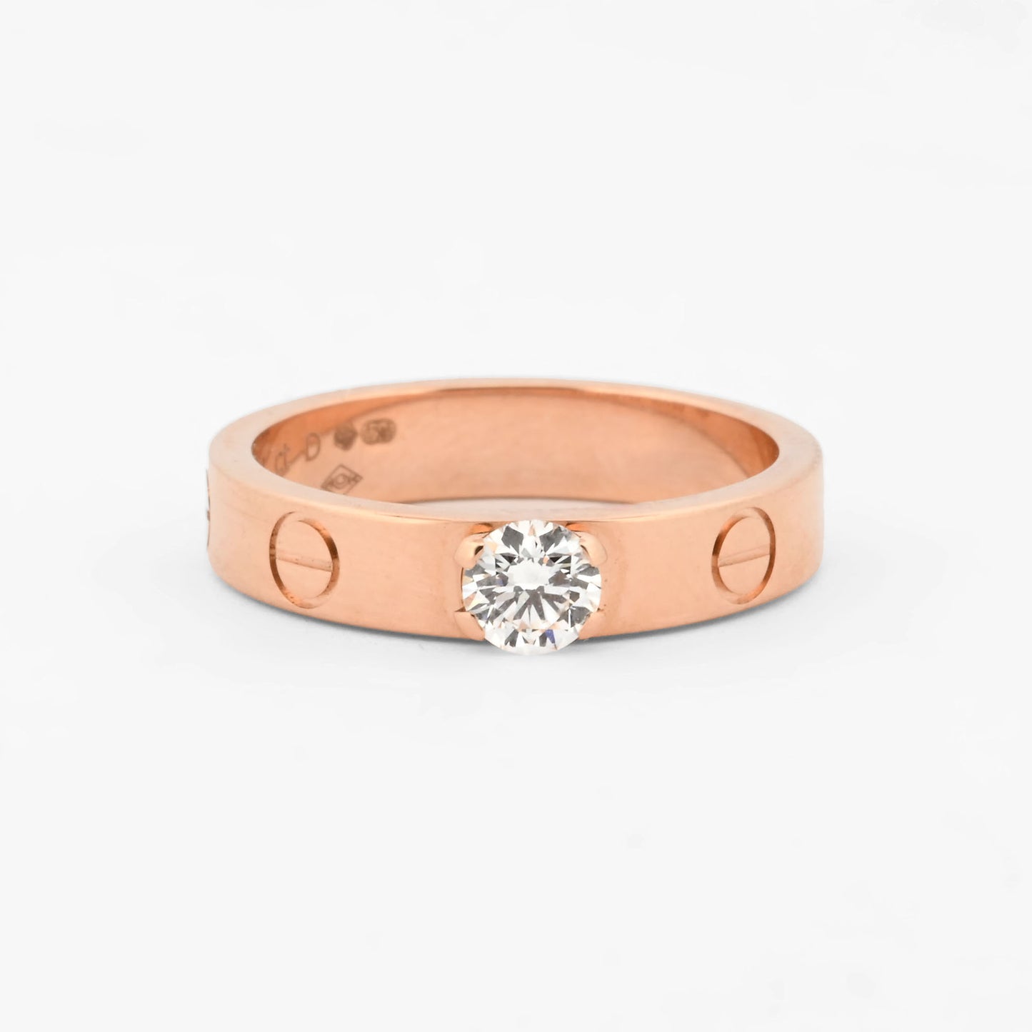 Anillo Cartier LOVE oro rosa 18kt y diamante -16754GM