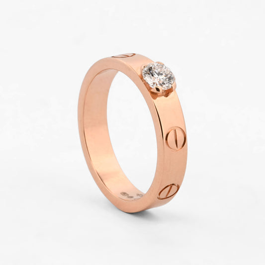 Anillo Cartier LOVE oro rosa 18kt y diamante -16754GM