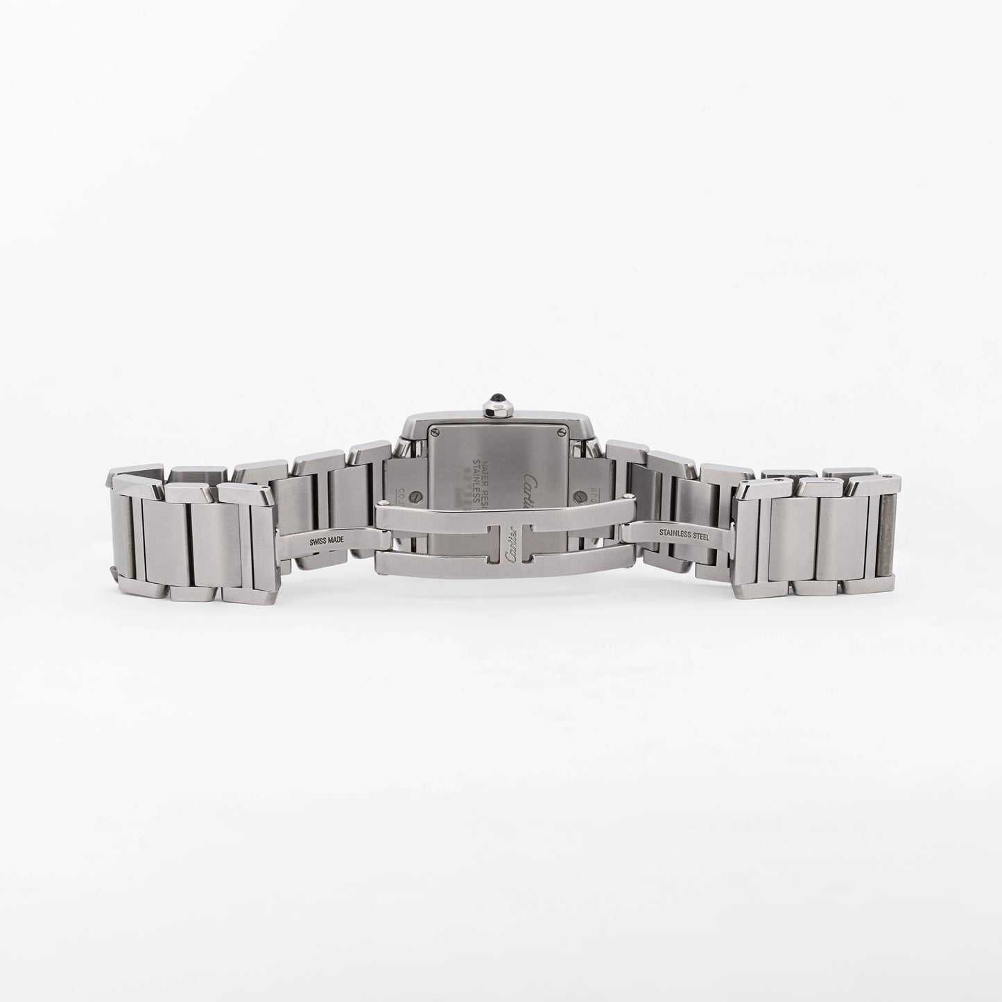 Comprar reloj original Cartier modelo Tank Française de cuarzo realizado en acero. Modelo 2384. Relojes Cartier de segunda mano baratos en Barcelona. 
