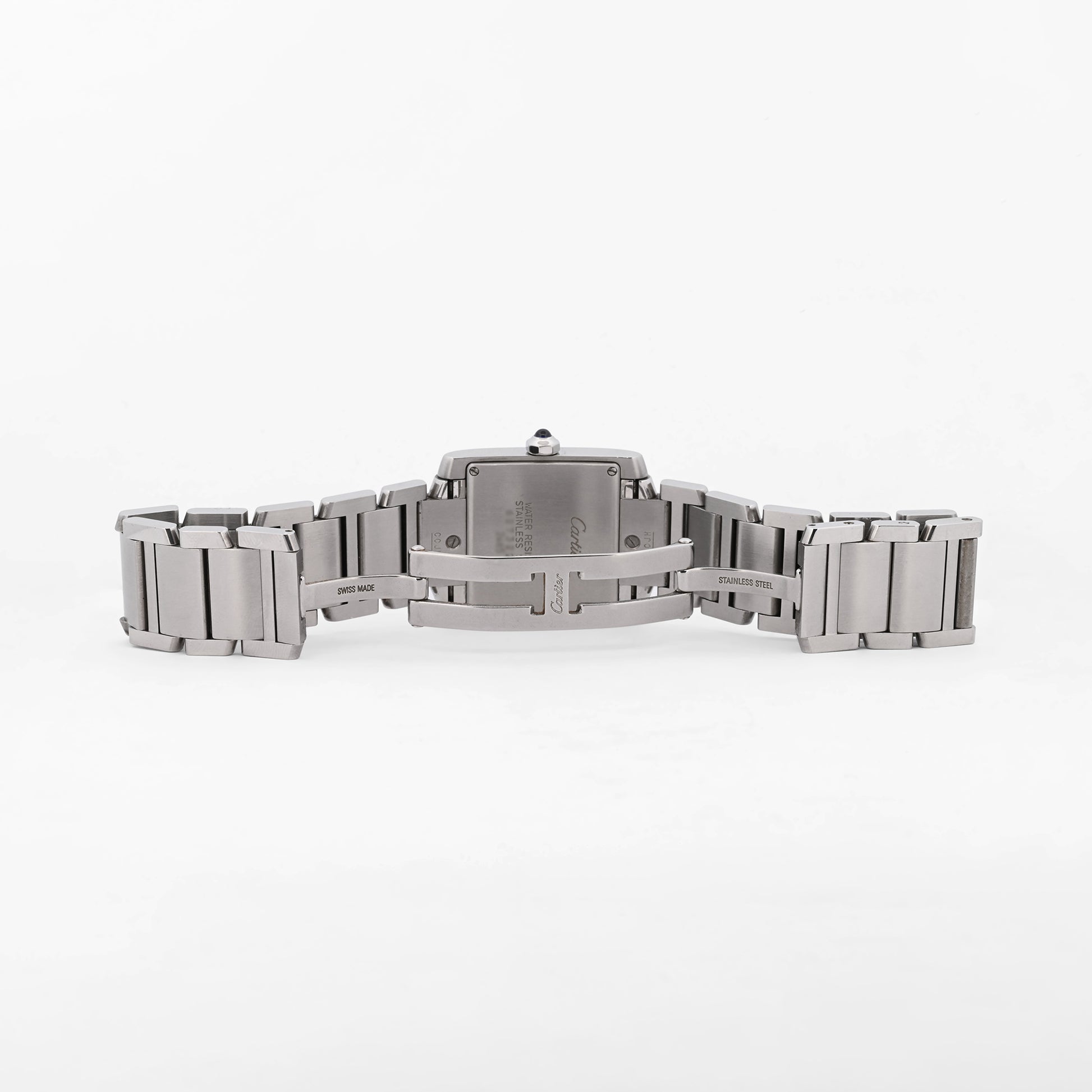 Comprar reloj original Cartier modelo Tank Française de cuarzo realizado en acero. Modelo 2384. Relojes Cartier de segunda mano baratos en Barcelona. 
