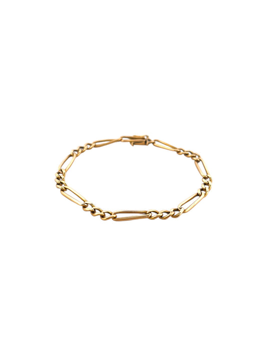 Comprar pulsera realizada en oro amarillo de 18kt con eslabones y cierre de cajón. Pulseras de oro 18kt baratas al mejor precio.