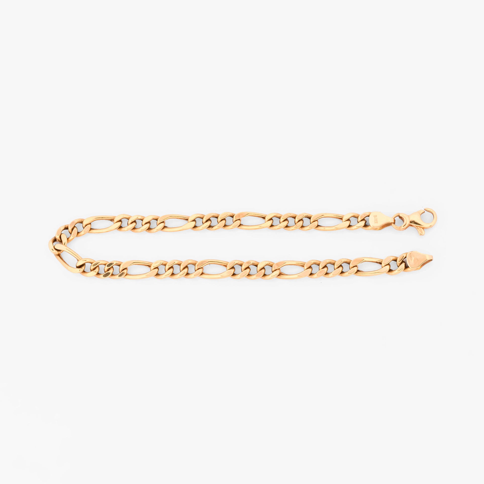 Comprar pulsera oro amarillo de 18kt con cadena alterna barbada. La cadena mide 21cm y dispone de cierre con cadena de seguridad. Envio gratuito