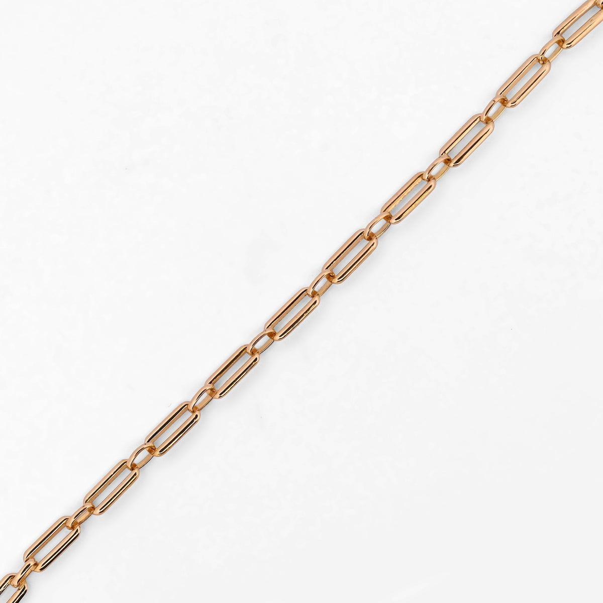 Comprar collar de oro amarillo de 18kt con cadena de eslabones tipo barra. Dispone de un cierre de mosquetón Joyería Ian'Or. Envío GRATIS y pieza certificada.