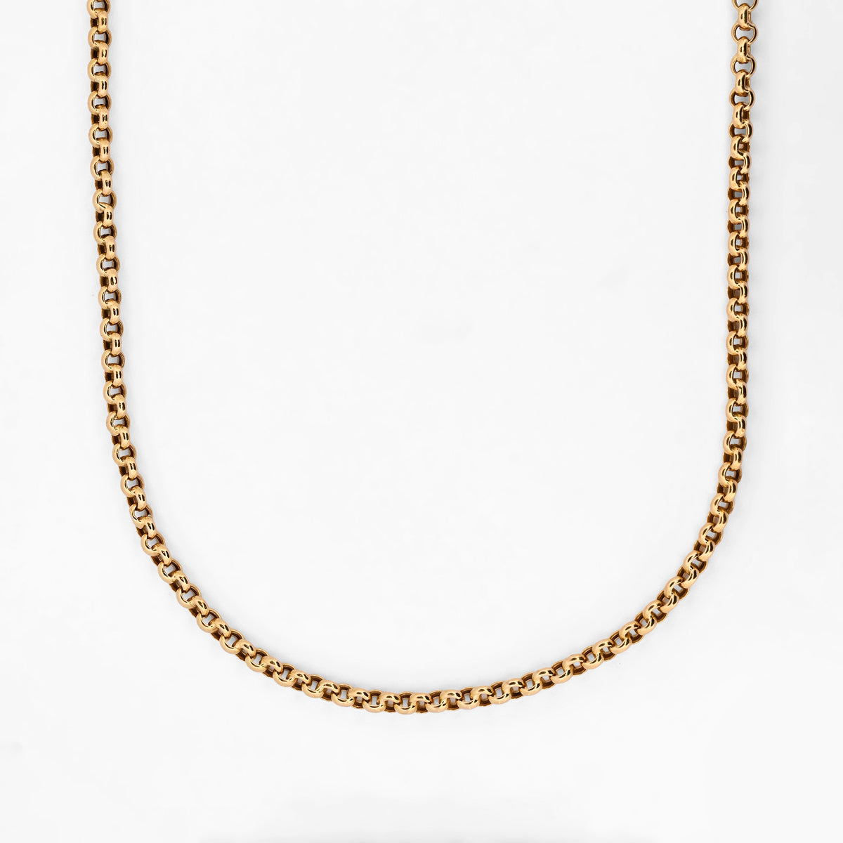 Comprar cadena en oro amarillo de 18kt con cadena tipo rolo. Dispone de un cierre tipo mosquetón. Joyería Ian'Or. Envío GRATIS. Pieza certificada.