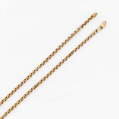 Comprar cadena en oro amarillo de 18kt con cadena tipo rolo. Dispone de un cierre tipo mosquetón. Joyería Ian'Or. Envío GRATIS. Pieza certificada.