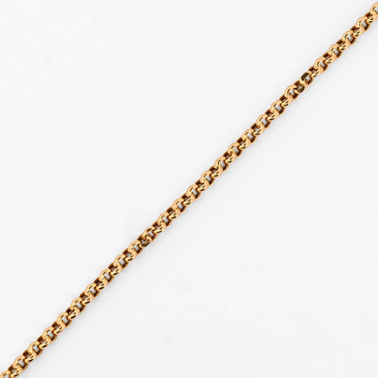 Comprar cadena en oro amarillo de 18kt con cadena tipo rolo. Dispone de un cierre tipo mosquetón. Joyería Ian'Or. Envío GRATIS. Pieza certificada.