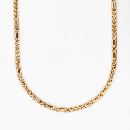 Comprar cadena en oro amarillo de 18kt con eslabones forzados facetados. Joyería Ian'Or. Envío GRATIS. Pieza certificada.