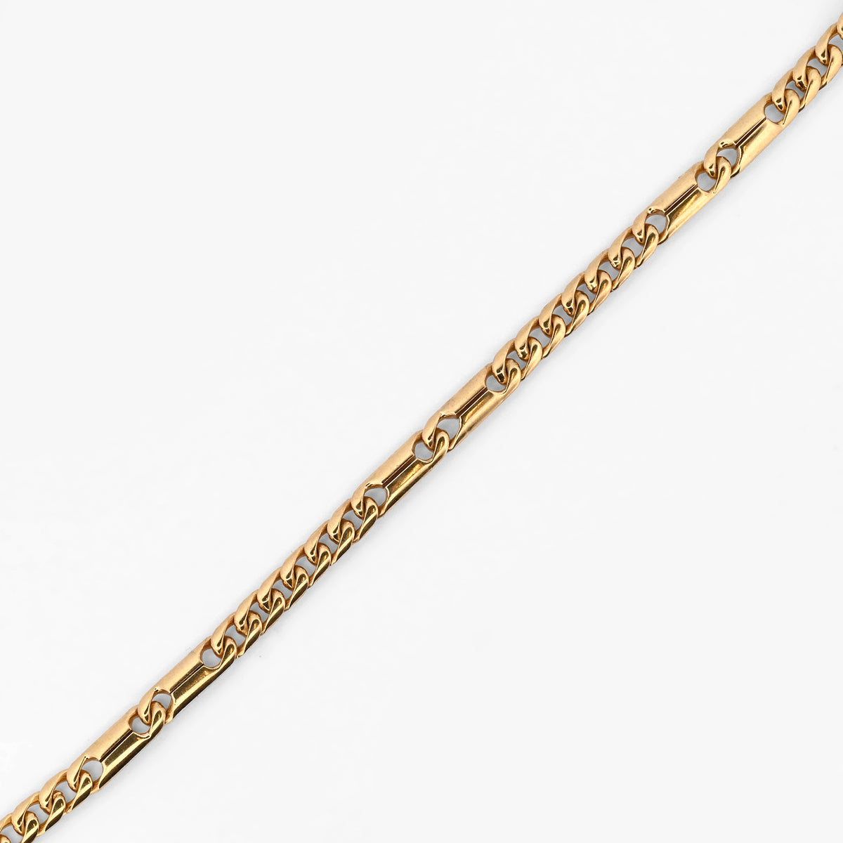 Comprar cadena en oro amarillo de 18kt con eslabones forzados facetados. Joyería Ian'Or. Envío GRATIS. Pieza certificada.