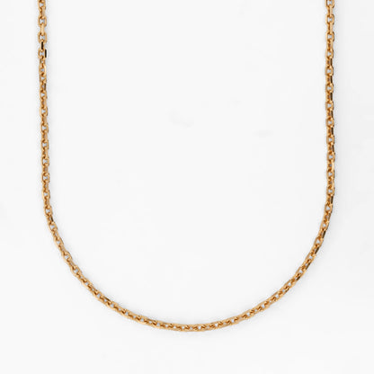 Comprar cadena en oro amarillo de 18kt con eslabones forzados facetados. Joyería Ian'Or. Envío GRATIS. Pieza certificada.