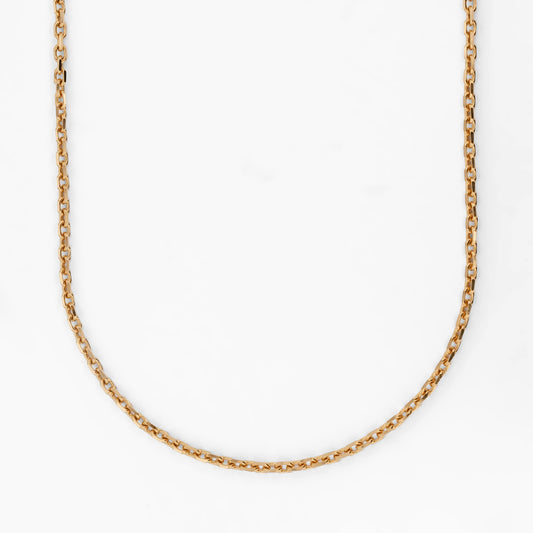Comprar cadena en oro amarillo de 18kt con eslabones forzados facetados. Joyería Ian'Or. Envío GRATIS. Pieza certificada.