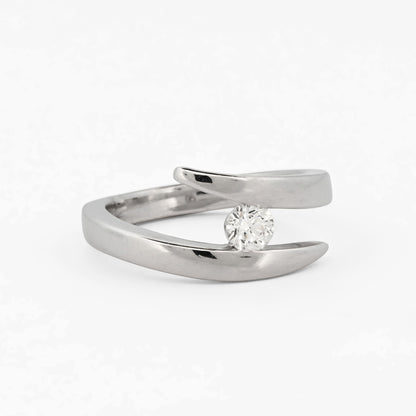 Solitario oro blanco de 18kt con brillante - 17571P
