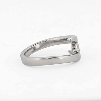 Solitario oro blanco de 18kt con brillante - 17571P