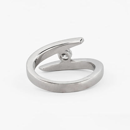 Solitario oro blanco de 18kt con brillante - 17571P