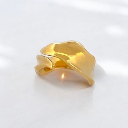 17572P - Sortija oro amarillo 18kt con textura irregular