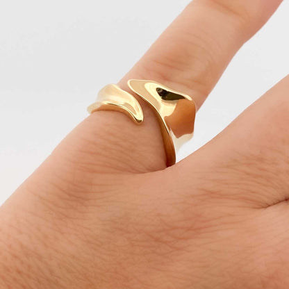 17572P - Sortija oro amarillo 18kt con textura irregular