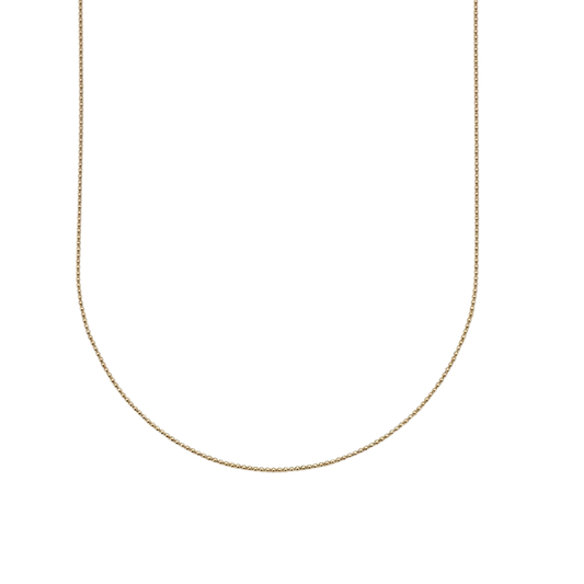 Comprar collar con cadena de bolas en oro amarillo de 18kt y cierre tipo reasa. Joya unisex. Envío GRATIS. Joyería Ian'Or.
