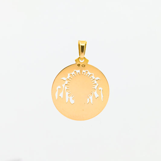 Colgante medalla Virgen del Pilar oro 18kt - 17768P