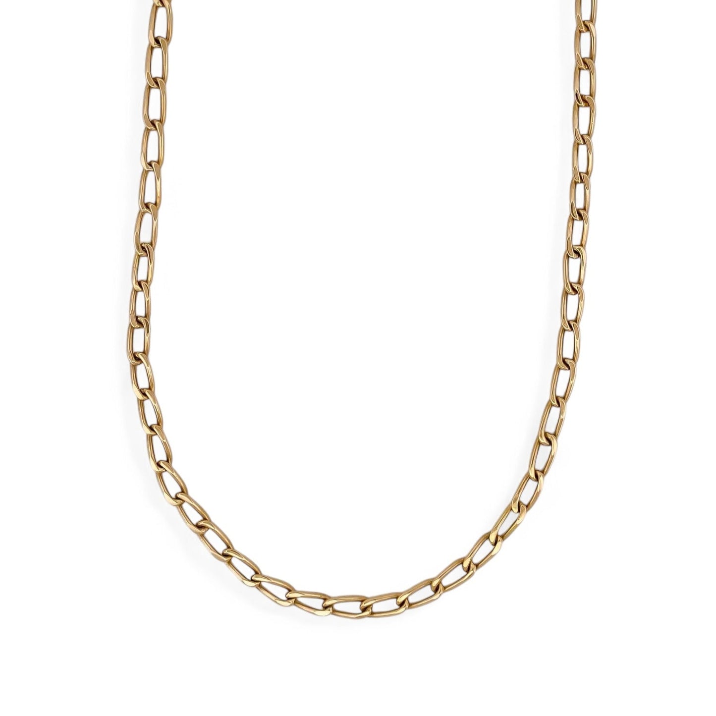 Collar de oro de 18kt con cadena barbada plana de 7mm de grosor. La cadena mide 61cm de largo y lleva cierre tipo cajón y cierre de seguridad lateral. Joya unisex para hombre y mujer.
Medida: 61cm largo y 0,7cm grosor
Peso: 48,46g.
Material: Oro de 18 Kt.
Cadenas de hombre  de oro de 18kt baratas