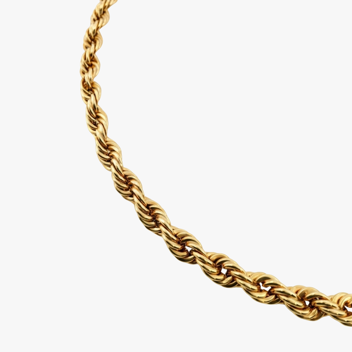 Collar de Oro amarillo de 18kt con cadena de cordón salomónico. La cadena mide 54cm de largo y dispone de un cierre desplegable. Joyería Ian'Or. Envío GRATIS.