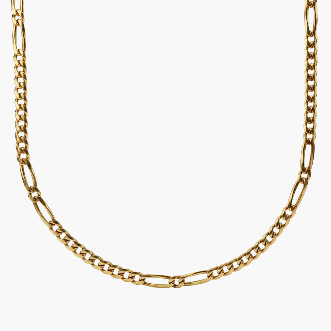 18261P - Collar cadena alterna barbada oro amarillo 18kt - 51cm