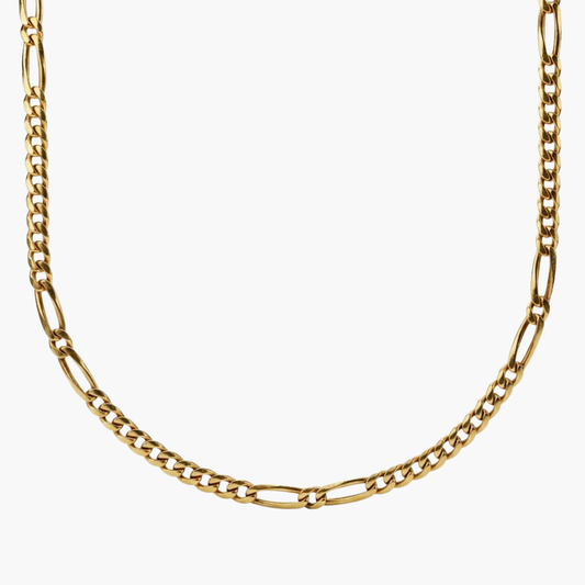 18261P - Collar cadena alterna barbada oro amarillo 18kt - 51cm