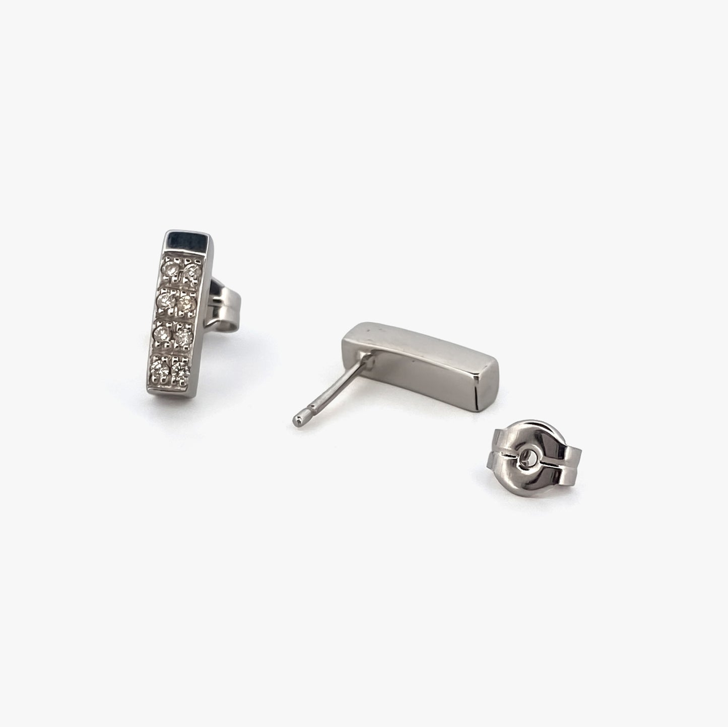 Pendientes oro blanco 18kt y diamantes - 18491GV