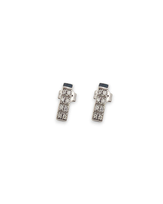 18491GV - Pendientes oro blanco 18kt y diamantes