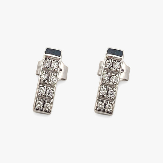Pendientes oro blanco 18kt y diamantes - 18491GV