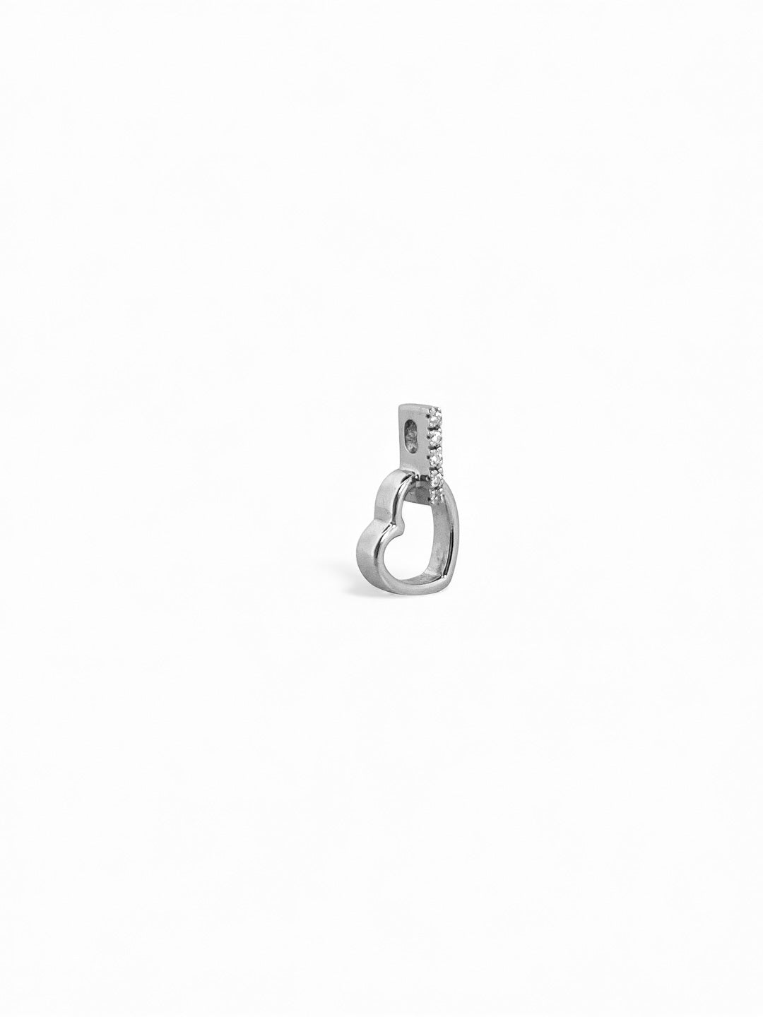 18638P - Colgante corazón oro blanco 18kt con diamantes