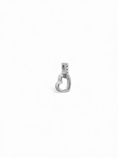 18638P - Colgante corazón oro blanco 18kt con diamantes