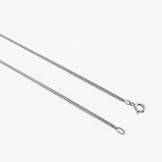 Cadena cola de ratón oro blanco 18kt de 44,5cm - 18753P