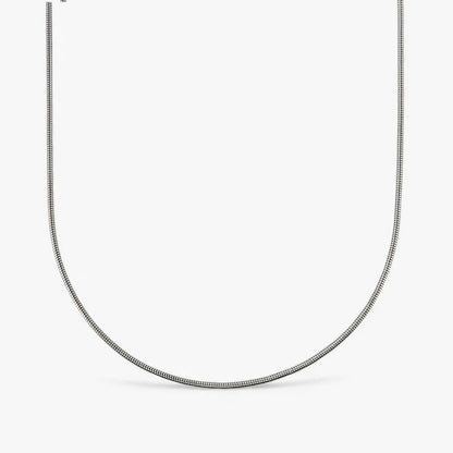 Cadena cola de ratón oro blanco 18kt de 44,5cm - 18753P