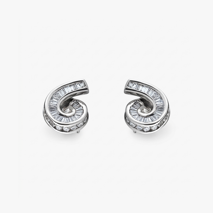 Comprar pendientes de oro blanco 18kt Diamantes. Compro oro barcelona. Ian Or. Joyas.