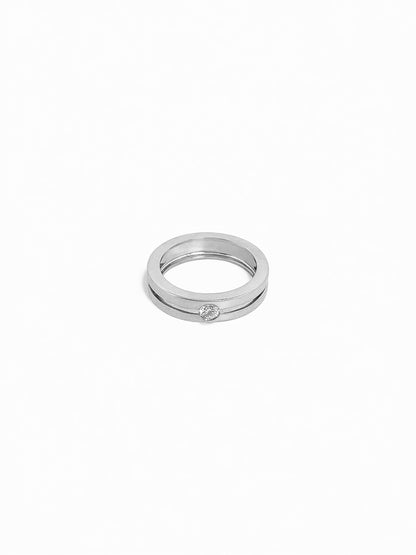 Comprar anillo tipo solitario  realizado en oro blanco de 18kt con brillante. Anillos de compromiso al mejor precio