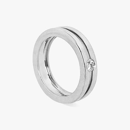 Comprar anillo tipo solitario  realizado en oro blanco de 18kt con brillante. Anillos de compromiso al mejor precio, envío gratuito y pieza certificada