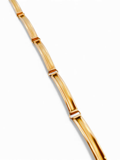 Comprar pulsera semirígida realizada en Oro amarillo de 18kt con cierre de seguridad. La pulsera mide 17,5cm.